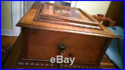 Antique Polyphon music box 15 1/2 with 10 disks