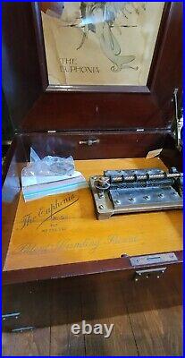 Antique Rare Euphonia Music Box No 56 For Parts Or Repair