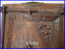 Antique & Rare German Black Forest Carved Photo Album withCylinder Music Box