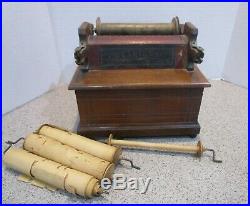 Antique Reed-Pipe Clariona 14-note Organette Roller Organ with Paper Rolls