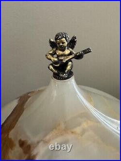 Antique Refuge Cigarette Lipstick Caurosel Music Box Italian Onyx