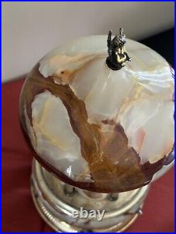 Antique Refuge Cigarette Lipstick Caurosel Music Box Italian Onyx