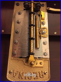 Antique Regina 15.5 Double Comb Disc Music Box 1890s Mahogany Lovingly Restored