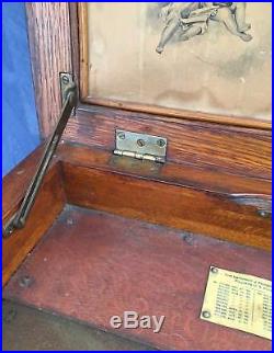 Antique Regina Carved Fancy Oak Case Music Box 15.5 Disk Double Comb Gothic