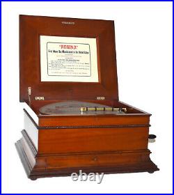 Antique Regina Double Comb 15.5 Music Box & 15 Disks We Ship Worldwide
