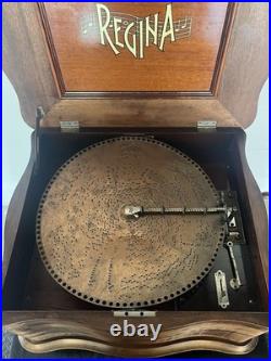 Antique Regina Double Comb Music Box +One 15 1/2 Disc Pre-1900