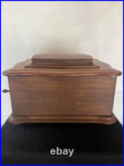 Antique Regina Double Comb Music Box +One 15 1/2 Disc Pre-1900