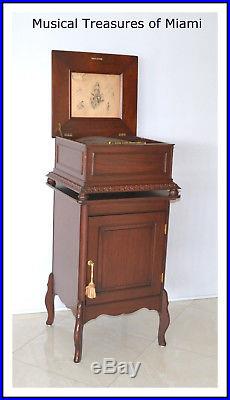 Antique Regina Music Box, Base Cabinet & Musical Disks + Bonus