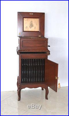 Antique Regina Music Box, Base Cabinet & Musical Disks + Bonus