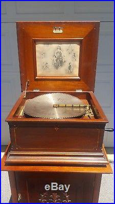 Antique Regina Music Box Plays 15.5 Discs Comes with Stand and 58 Discs WORKS 100%