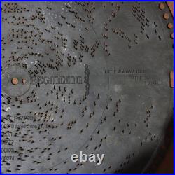 Antique Regional Mahogany Music Box Disk Cabinet with One Disk C1920