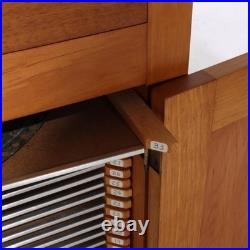 Antique Regional Mahogany Music Box Disk Cabinet with One Disk C1920