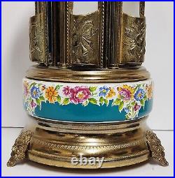 Antique Reuge Lipstick Cigarette Carousel Music Box Cherub ITALY Needs Repair