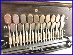 Antique Roller Organ Home Music Box, With 8 Cobs