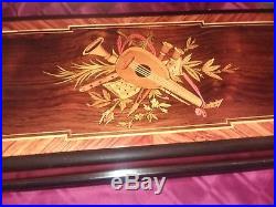 Antique Rosewood Music Box with Customized Interior