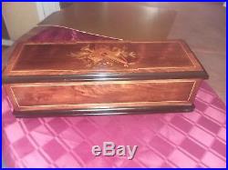 Antique Rosewood Music Box with Customized Interior