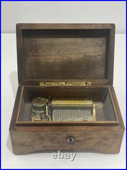 Antique SWISS Cylinder Music Box, 19th Century in working condition