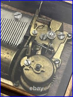 Antique SWISS Cylinder Music Box, 19th Century in working condition