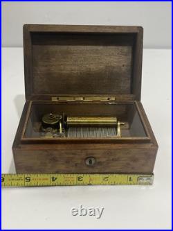 Antique SWISS Cylinder Music Box, 19th Century in working condition