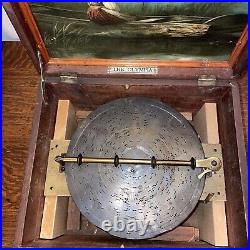 Antique SYMPHONION The Olympia MUSIC BOX 8Discs for Part Or Repair With 3 Discs