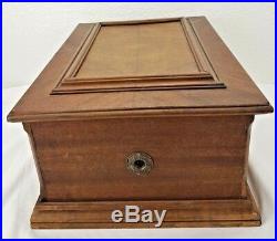 Antique SYMPHONION Walnut Case Disc MUSIC BOX Circa 1880. Needs Work