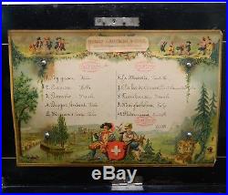 Antique Sainte Croix Henry Gautschi & Sons 10 Songs 74 Note Swiss Made Music Box