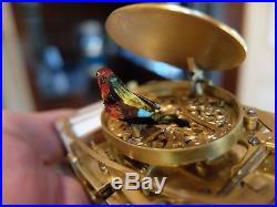 Antique Silver Guilloche & Enamel Singing Bird Box Automaton (watch Video)
