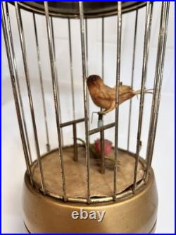Antique Singing Bird Cage Music Box Automaton Semi Works Needs Repair