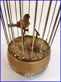 Antique Singing Bird Cage Music Box Automaton Semi Works Needs Repair