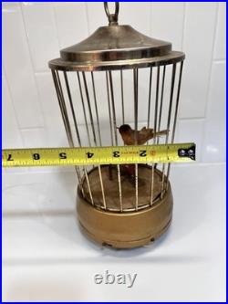 Antique Singing Bird Cage Music Box Automaton Semi Works Needs Repair