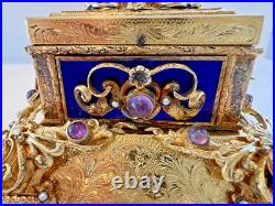 Antique Singing Bird Mechanical Music Box AUTOMATON Enamel Antique Singing Bird Mechanical Music Box AUTOMATON Enamel