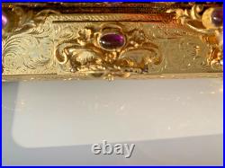 Antique Singing Bird Mechanical Music Box AUTOMATON Enamel Antique Singing Bird Mechanical Music Box AUTOMATON Enamel