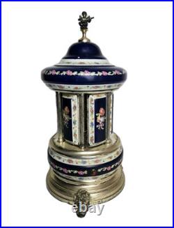 Antique Spinning Cigarette Lipstick Carousel Music Box