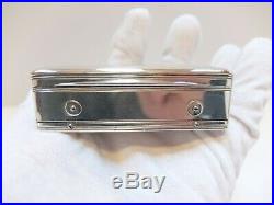 Antique Sterling Silver Music Box Snuff Box Tabatiere (watch Video)