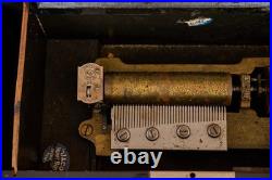 Antique Swiss 6-Air Cylinder Music Box Jacot NY Mermod Frères -Needs Service