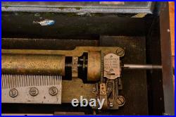 Antique Swiss 6-Air Cylinder Music Box Jacot NY Mermod Frères -Needs Service