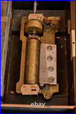 Antique Swiss 6-Air Cylinder Music Box Jacot NY Mermod Frères -Needs Service