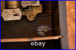 Antique Swiss 6-Air Cylinder Music Box Jacot NY Mermod Frères -Needs Service
