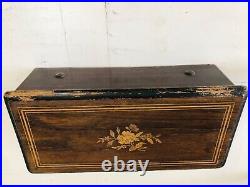 Antique Swiss 8 Cylinder Music Box Length 16 X 7 X 5 excellent working