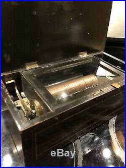 Antique Swiss Crank Cylinder Music Box- Large