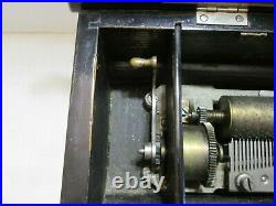 Antique Swiss Crank Cylinder Music Box No. 402 Plays Six (6) Melodies