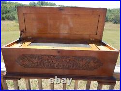 Antique Swiss Cylinder Music Box Length 35 inches & Music Table