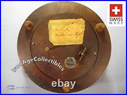 Antique Swiss Huggler Wood Nut Bowl Music Box Handcrafted Interlaken Switzerland