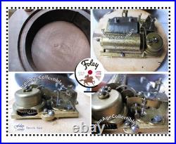 Antique Swiss Huggler Wood Nut Bowl Music Box Handcrafted Interlaken Switzerland