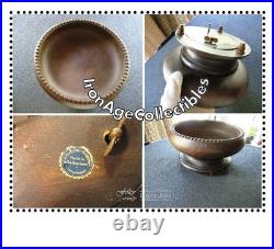 Antique Swiss Huggler Wood Nut Bowl Music Box Handcrafted Interlaken Switzerland