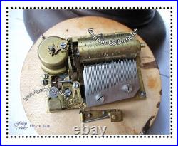 Antique Swiss Huggler Wood Nut Bowl Music Box Handcrafted Interlaken Switzerland