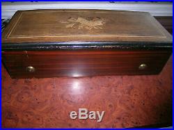 Antique Swiss Inlaid Rosewood Cylinder Music Box 8 Airs. 1874, N25898