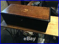 Antique Swiss Inlaid Wood Cylinder Music Box- works