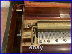 Antique Swiss Music Box. Six Airs. Lever Wind. Mid 1800s. Beautiful Sound