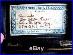 Antique Swiss Music Box in Excellant Condition- Original Finish Hardwood Box